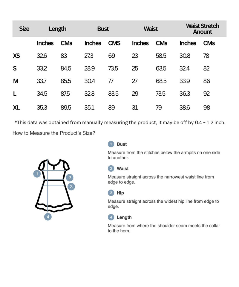 Size chart for Contrast Sequin Sleeveless Mini Dress