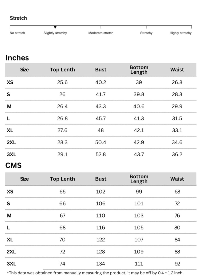 Size chart for Full Size Kangaroo Pocket Hoodie and Joggers Set Plus Size