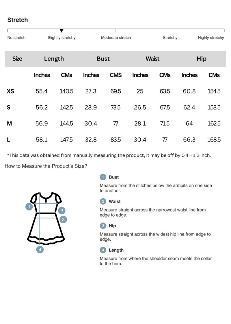 Size chart for One-Shoulder Sleeveless High-Low Dress
