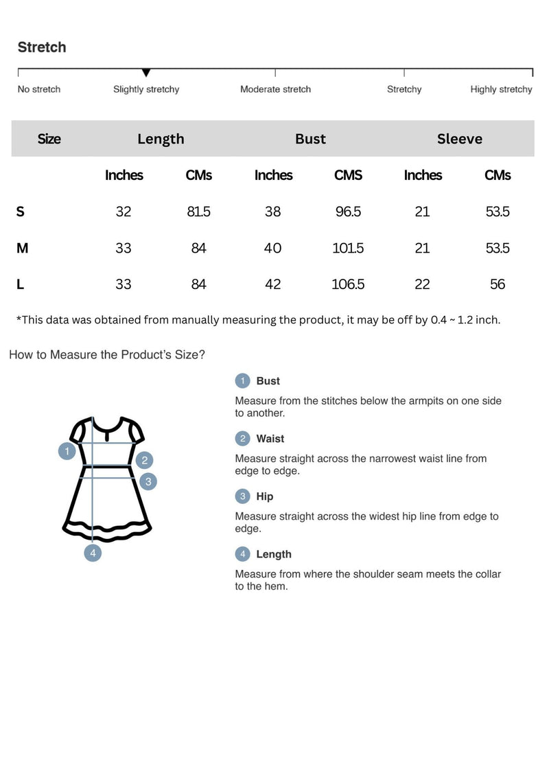 Size chart for Perfee Cold Shoulder Rib-Knit Sweater Dress (Belt Not Included)