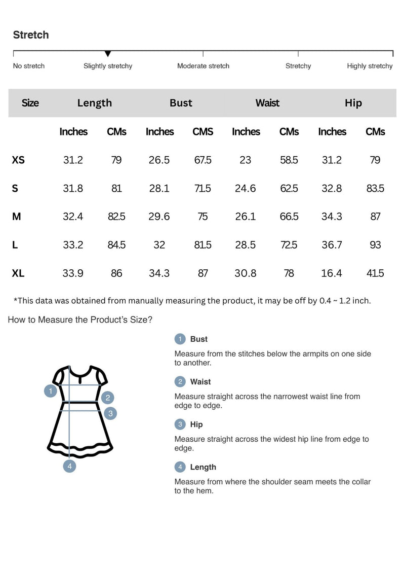 Size chart for Sequin Double-Strap Bodycon Dress