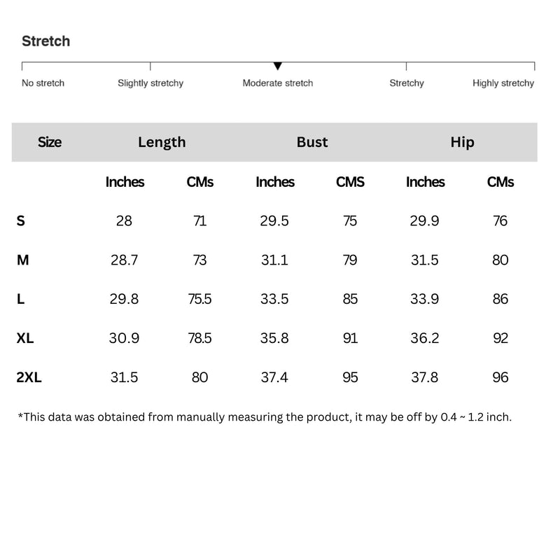 Size chart for Side Tied Waist Square Neck Adjustable Straps A-line One Piece Swim Dress